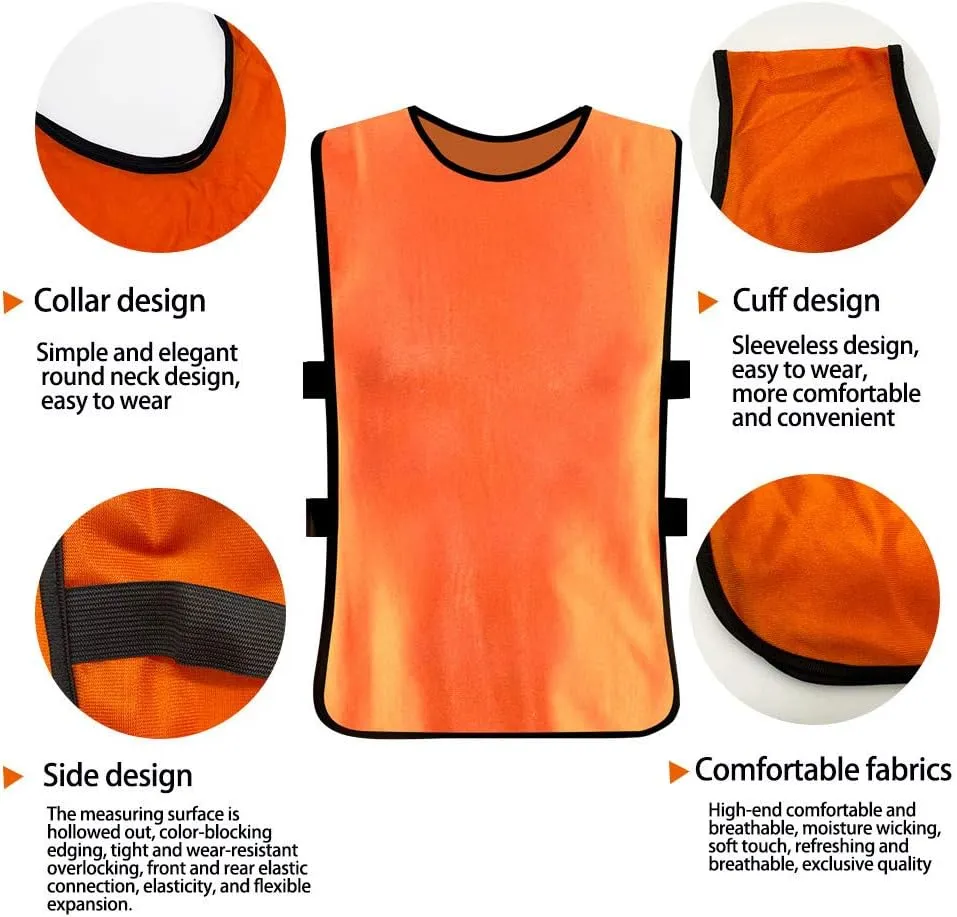 12 Pack Pennies for Soccer Scrimmage Vest Practice Jersey for Adult Youth