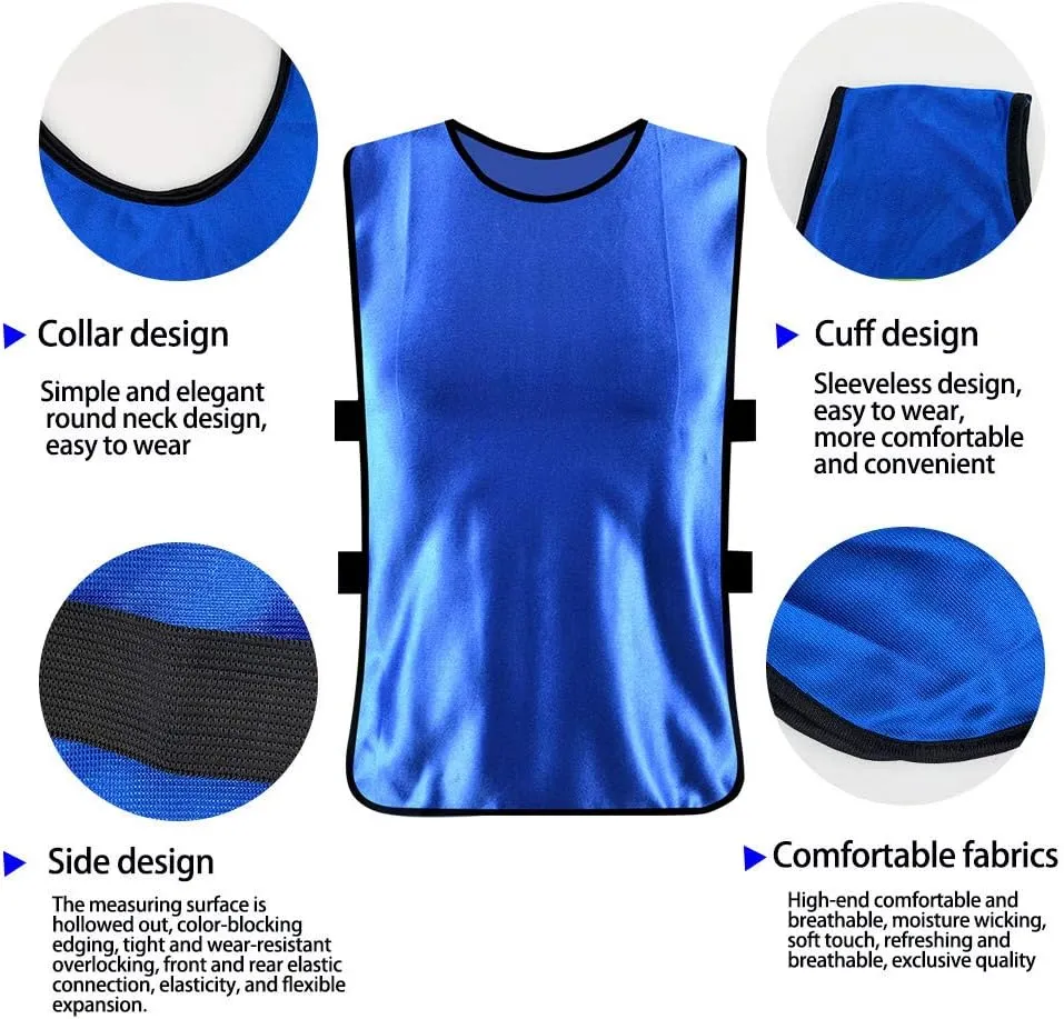 12 Pack Pennies for Soccer Scrimmage Vest Practice Jersey for Adult Youth