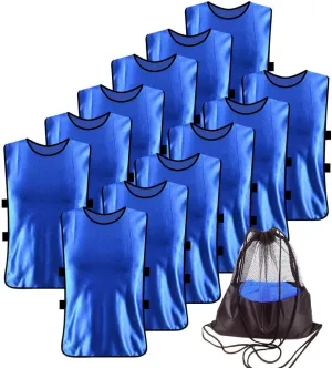 12 Pack Pennies for Soccer Scrimmage Vest Practice Jersey for Adult Youth
