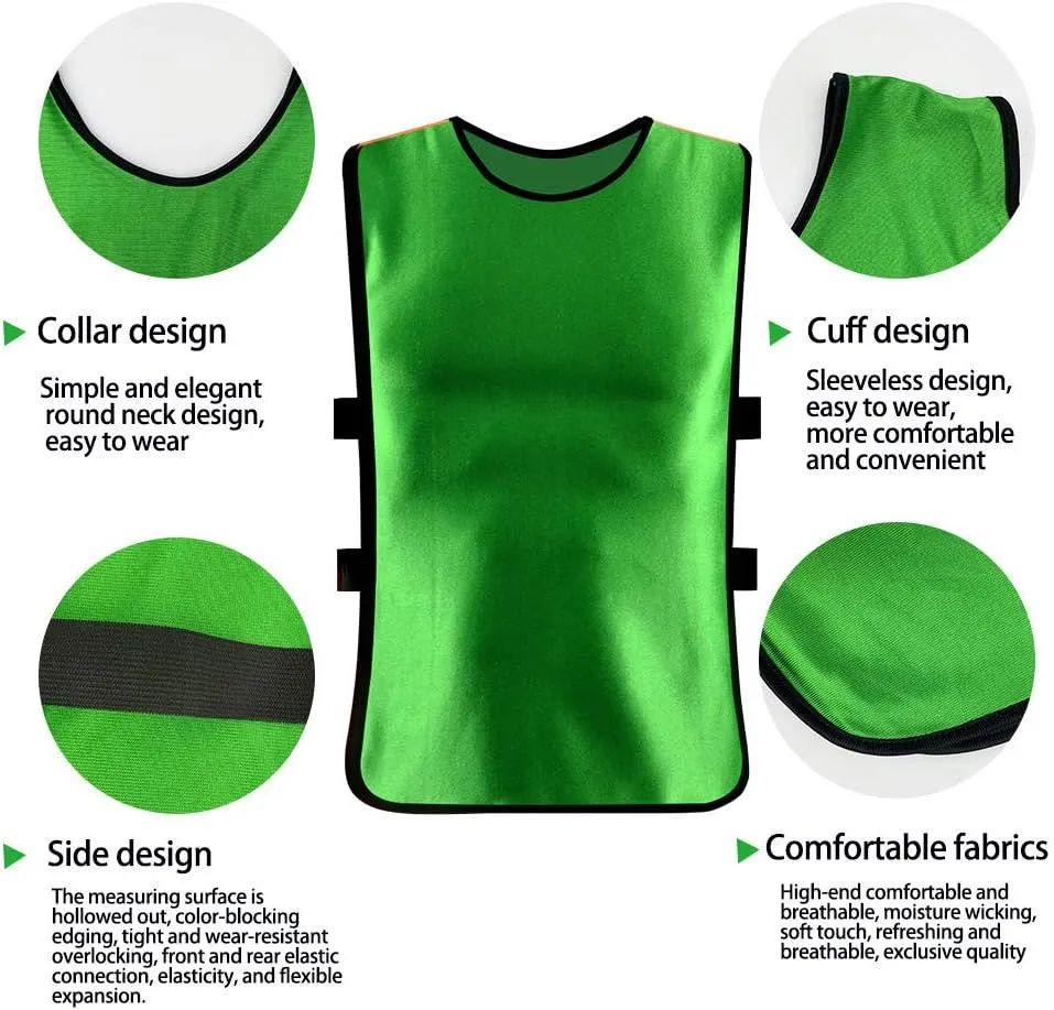 12 Pack Pennies for Soccer Scrimmage Vest Practice Jersey for Adult Youth