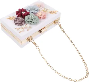 1pc Handbag Wedding Purse Bag Wedding Bag Women Shoulder Bag Floral Clutch Bag