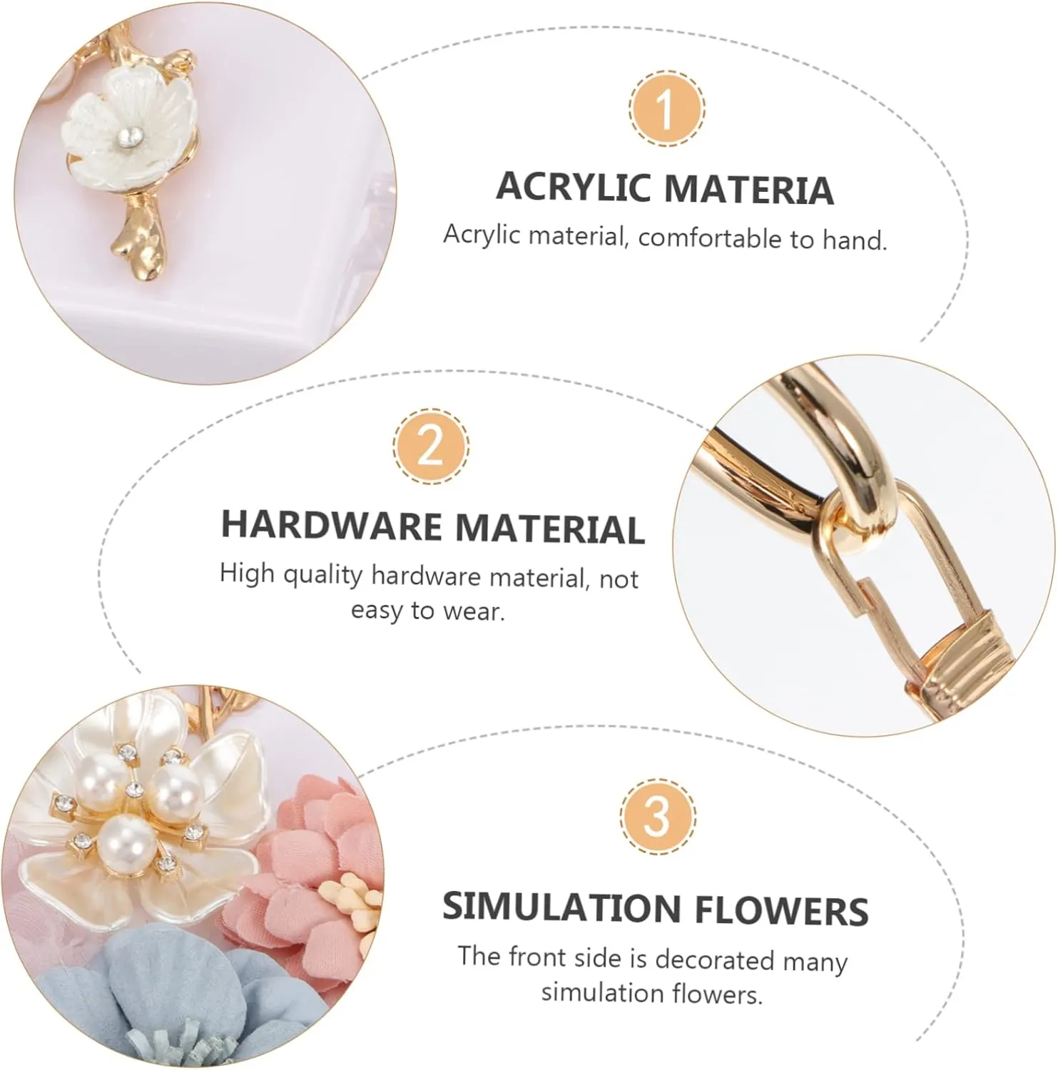 1pc Handbag Wedding Purse Bag Wedding Bag Women Shoulder Bag Floral Clutch Bag