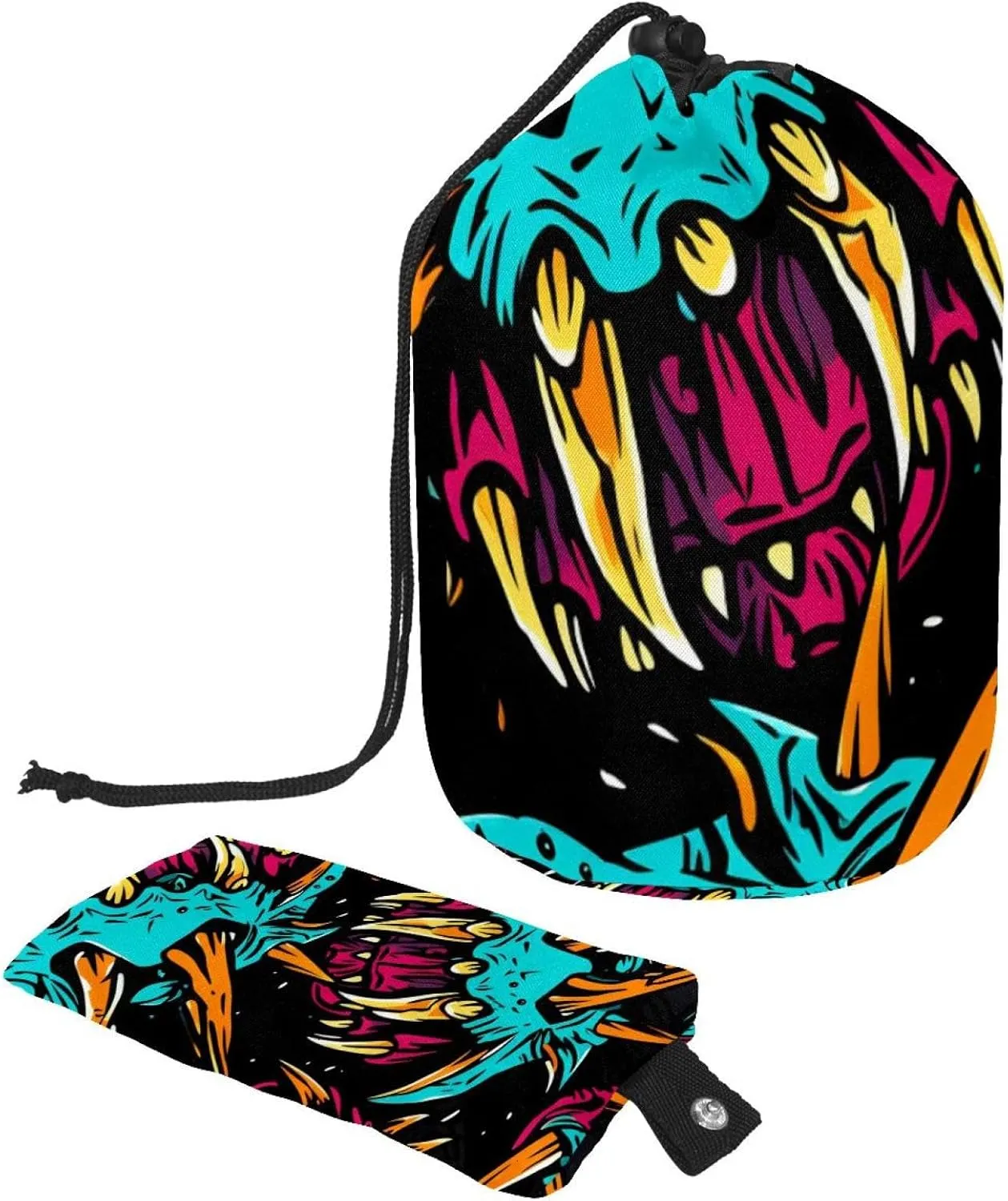 2 Pcs Cosmetic Bag bucket Travel Makeup Bags Large Capacity Soft Waterproof Portable Drawstring Cosmetic Bag, 55