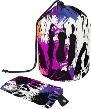 2 Pcs Cosmetic Bag bucket Travel Makeup Bags Large Capacity Soft Waterproof Portable Drawstring Cosmetic Bag, Cool Graffiti Paw Print
