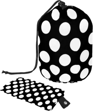 2 Pcs Cosmetic Bag bucket Travel Makeup Bags Large Capacity Soft Waterproof Portable Drawstring Cosmetic Bag, Polka Dots Black & White