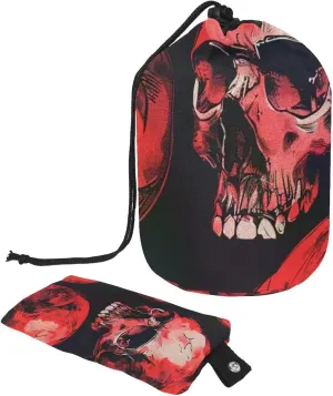 2 Pcs Cosmetic Bag bucket Travel Makeup Bags Large Capacity Soft Waterproof Portable Drawstring Cosmetic Bag, Red Horror Skull 43