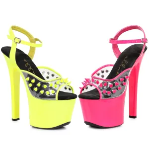 7 Heel Neon Platform Blacklight Reactive Spikes