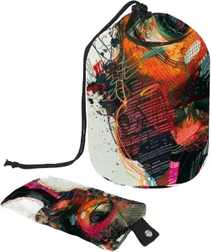 Abstract Ugly Girl Travel Cosmetic Bags Makeup Bag for Women, Foldable Drawstring Travel Cosmetic Bags, Portable Toiletry Bucket Bag