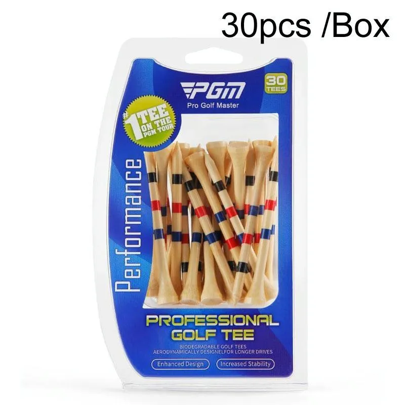 Adjustable Bamboo Golf Spikes - 30pcs / Box - Depth Marker Tee