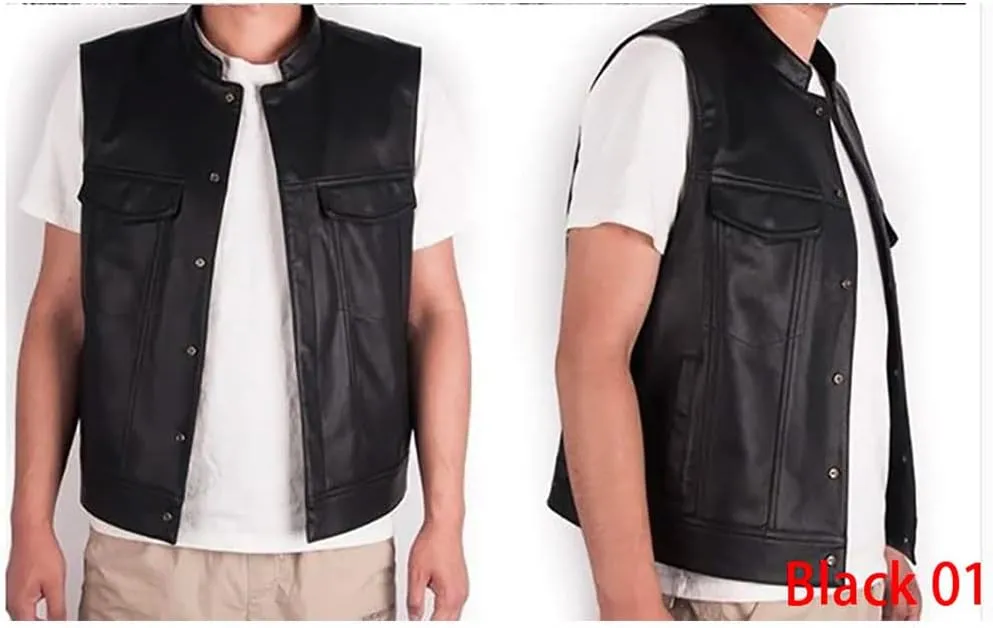 America Needs Me|Proud Us Army Veteran|Custom Name |Men Black Leather Vest Jacket Coat