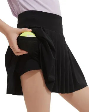 BebreezChic Girl's Tennis Skirt Athletic Pleated High Waisted Kid's Mini Skort Sport Uniform with Pockets Golf Running