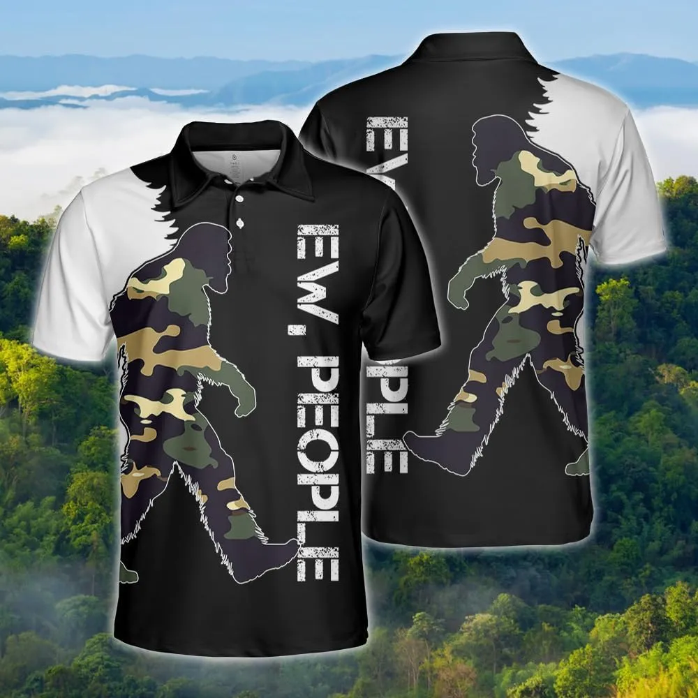 Bigfoot Polo Shirts for Men Women - Mythical Sasquatch Mens Golf Polo Shirts Short Sleeve Dry Fit Casual Tennis T-Shirt PA39