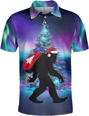 Bigfoot Polo Shirts for Men Women - Mythical Sasquatch Mens Golf Polo Shirts Short Sleeve Dry Fit Casual Tennis T-Shirt PA39