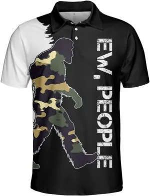 Bigfoot Polo Shirts for Men Women - Mythical Sasquatch Mens Golf Polo Shirts Short Sleeve Dry Fit Casual Tennis T-Shirt PA39