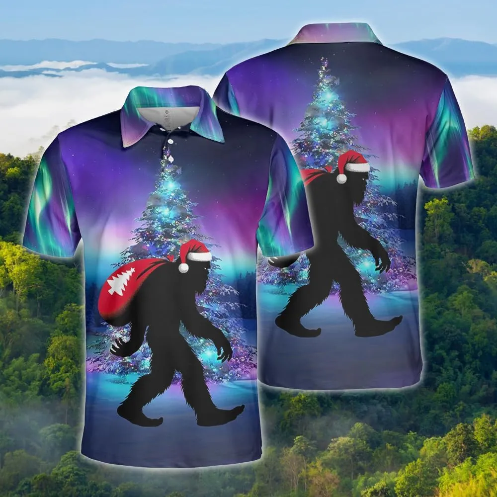 Bigfoot Polo Shirts for Men Women - Mythical Sasquatch Mens Golf Polo Shirts Short Sleeve Dry Fit Casual Tennis T-Shirt PA39