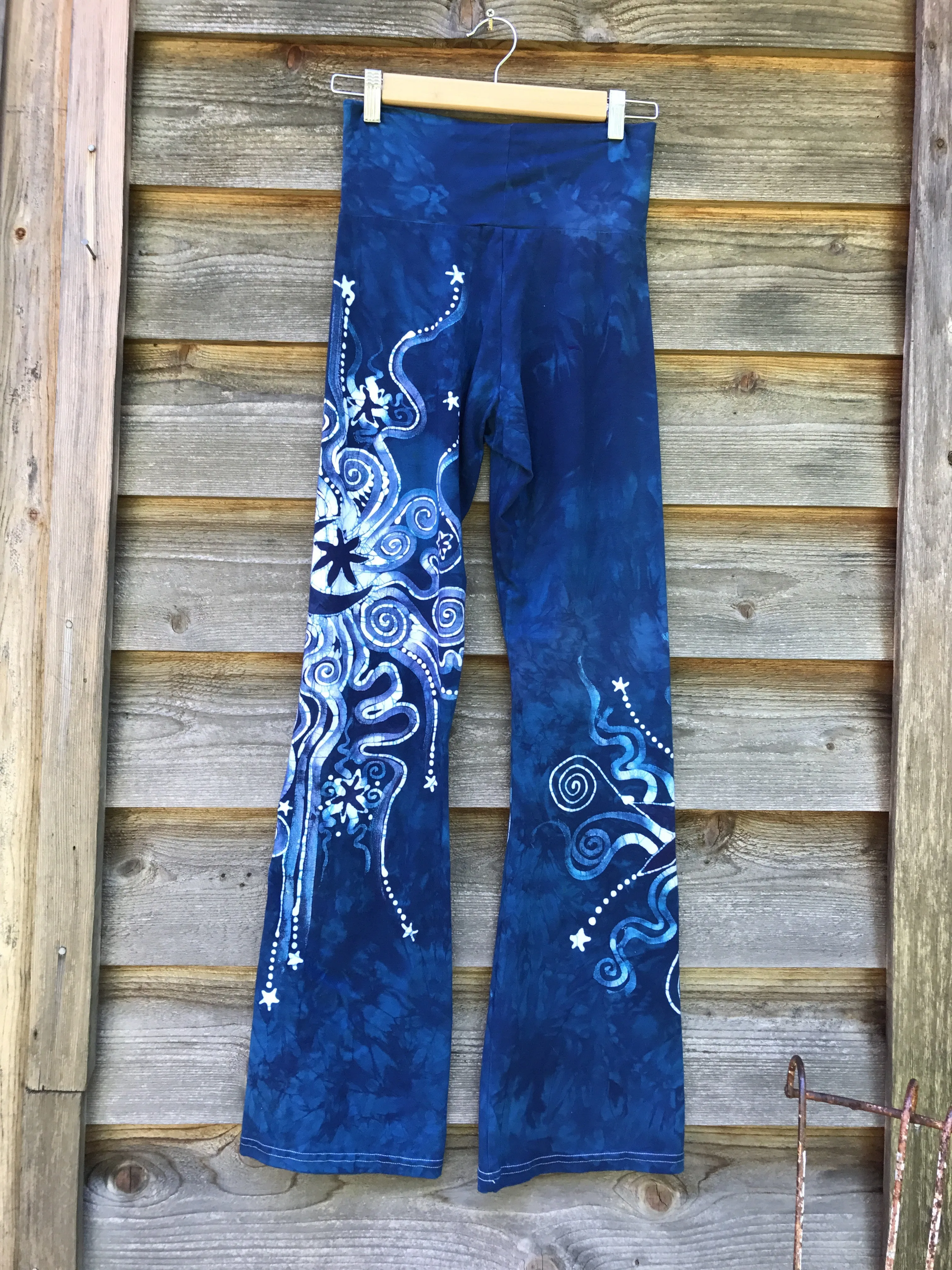 Blue on Blue Batik Stretchy Movement Pants