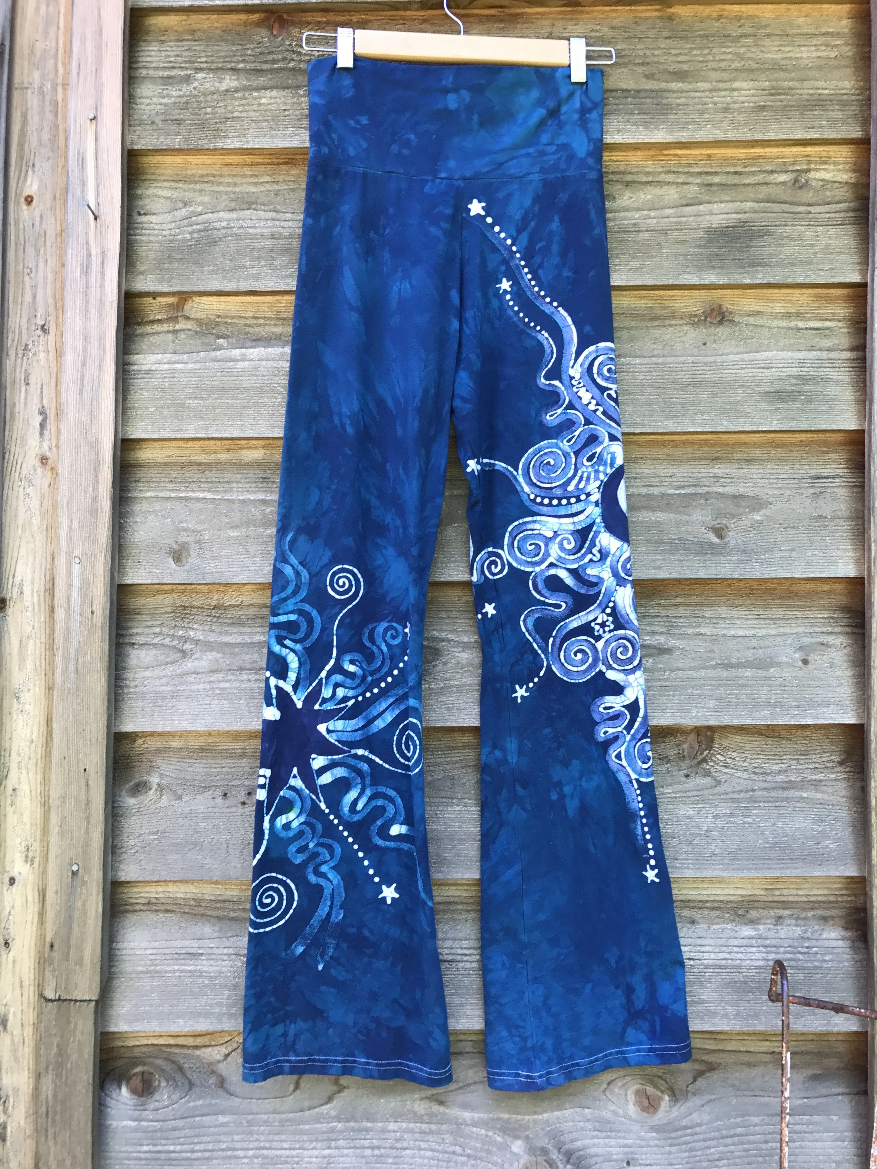 Blue on Blue Batik Stretchy Movement Pants