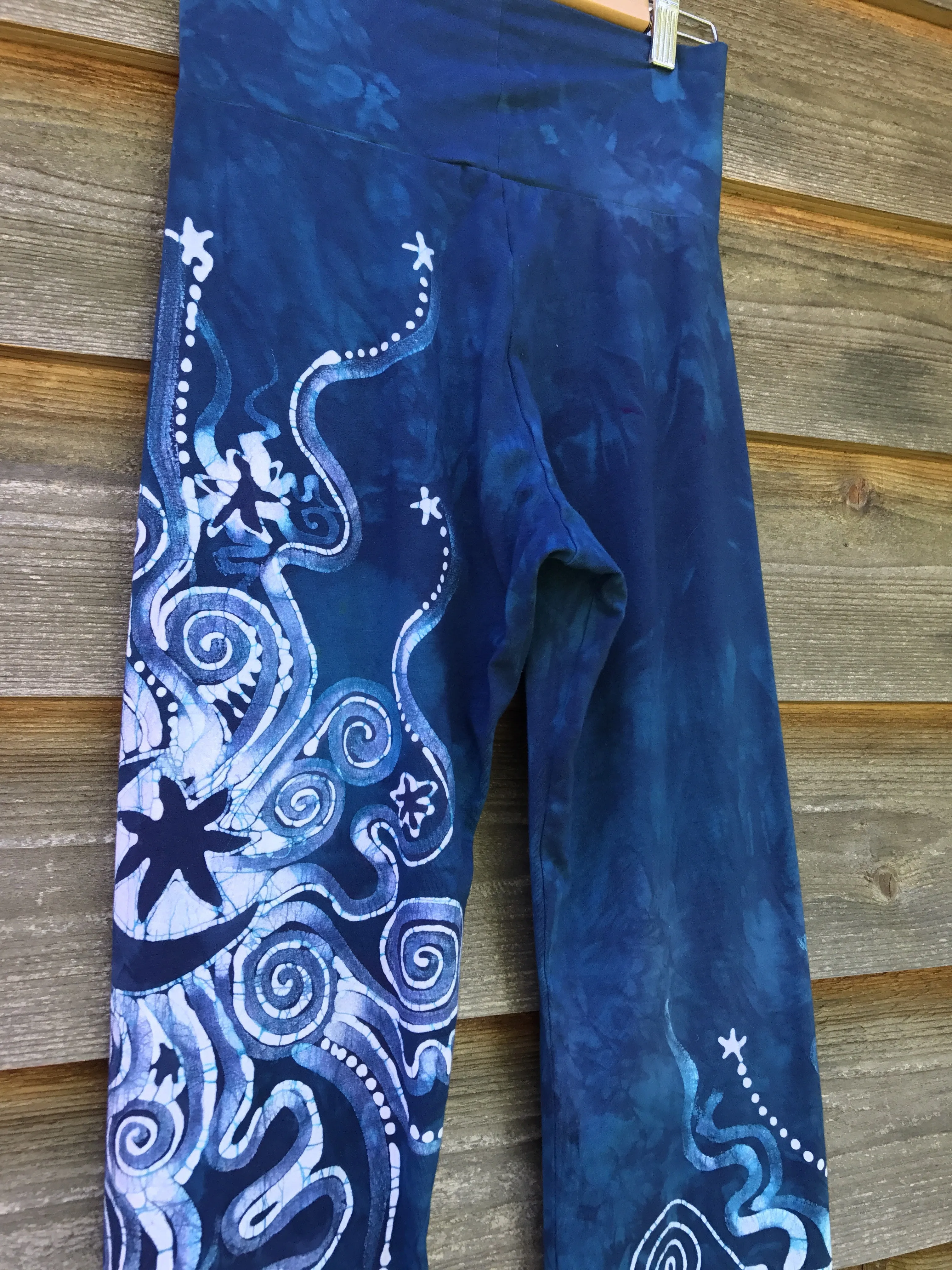 Blue on Blue Batik Stretchy Movement Pants