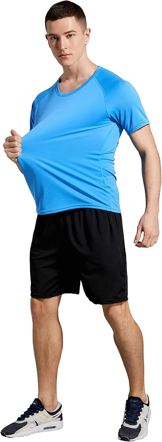 BUYJYA 5Pcs Men's Compression Pants Shirt Top Long Sleeve Jacket Athletic Sets Gym Clothing Mens Workout