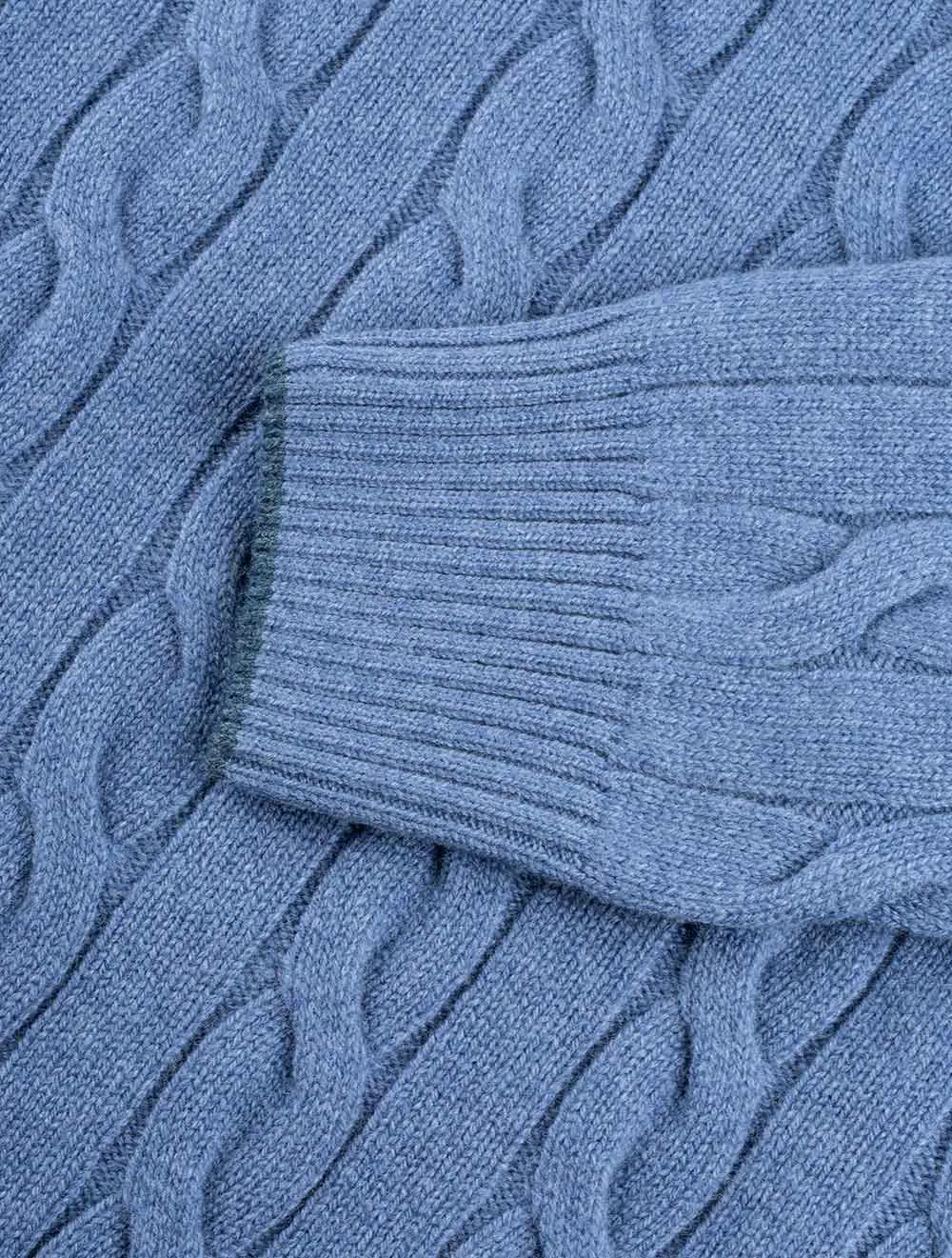Cable Knit Sweater Blue