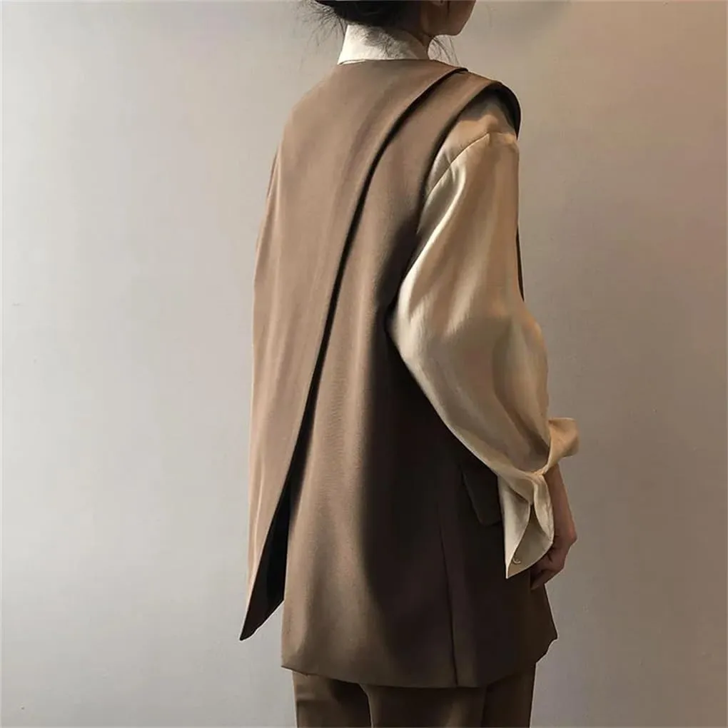 Camisole For Women Office Lady V Neck Sleeveless Loose Vest Female Business Waistcoat