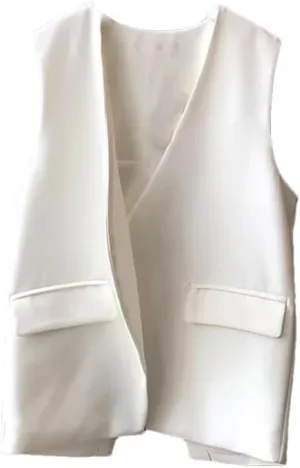 Camisole For Women Office Lady V Neck Sleeveless Loose Vest Female Business Waistcoat