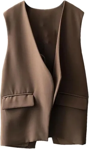 Camisole For Women Office Lady V Neck Sleeveless Loose Vest Female Business Waistcoat