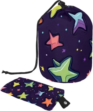 Cartoon Galaxy Lucky Stars 13 Travel Cosmetic Bags Makeup Bag for Women, Foldable Drawstring Travel Cosmetic Bags, Portable Toiletry Bucket Bag