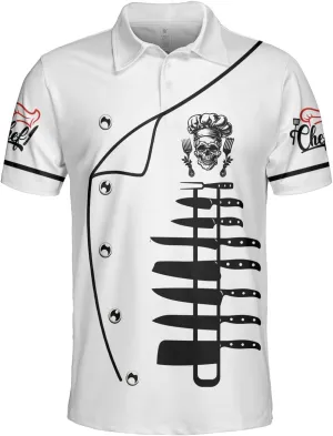 Chef Polo Shirts for Men - Chief Cook Mens Golf Shirts Short Sleeve Dry Fit Casual Tennis T-Shirt S62