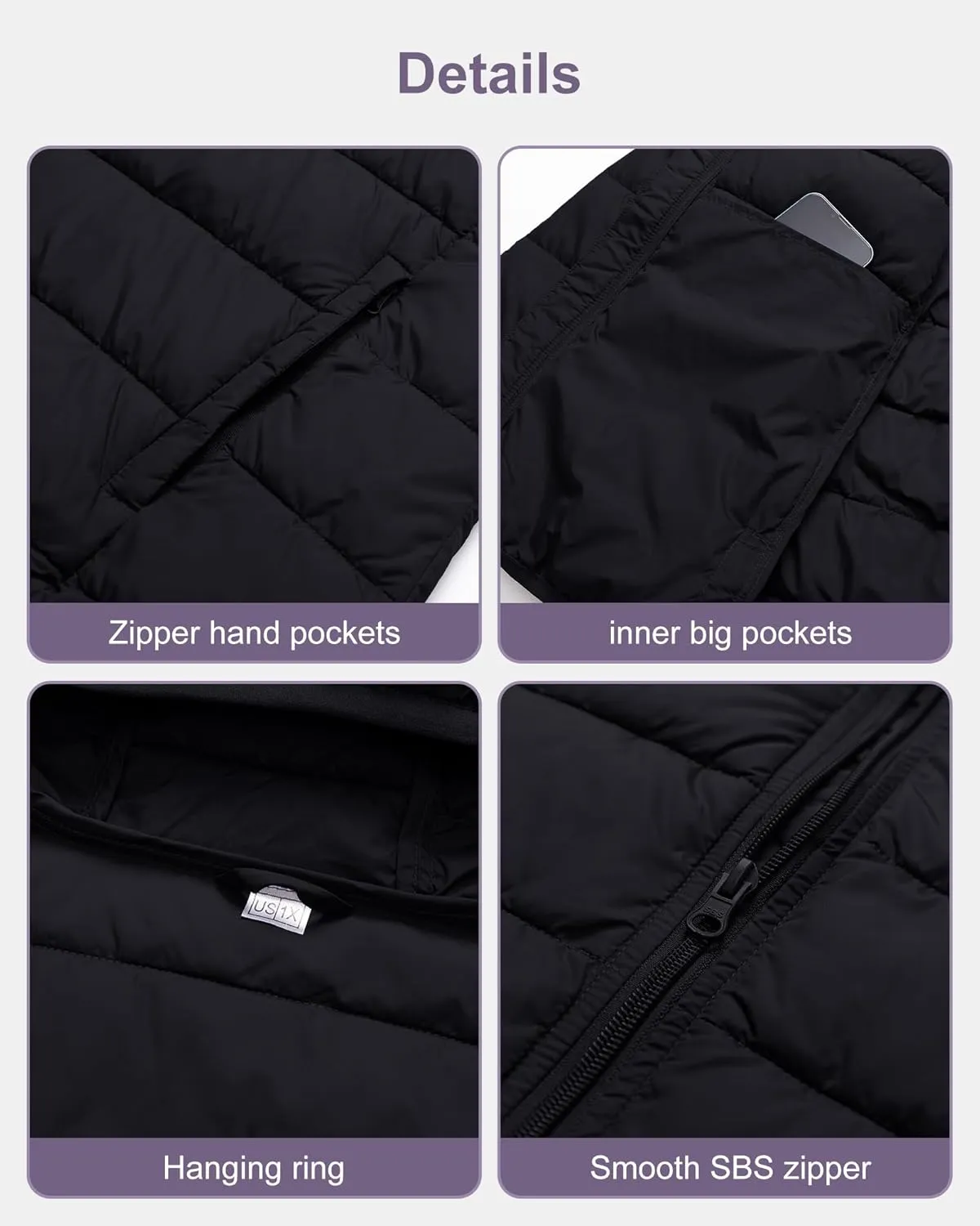 Chrisuno Women's Plus Size Lightweight Puffer Jacket Packable Winter Warm Quilted Bubble Coat Waterproof Windproof Hooded
