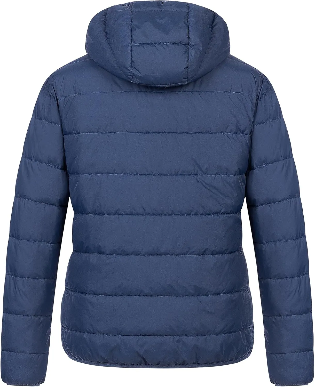 Chrisuno Women's Plus Size Lightweight Puffer Jacket Packable Winter Warm Quilted Bubble Coat Waterproof Windproof Hooded