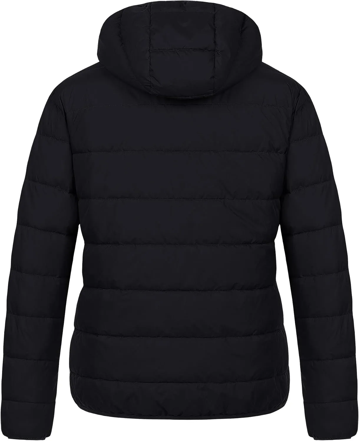 Chrisuno Women's Plus Size Lightweight Puffer Jacket Packable Winter Warm Quilted Bubble Coat Waterproof Windproof Hooded