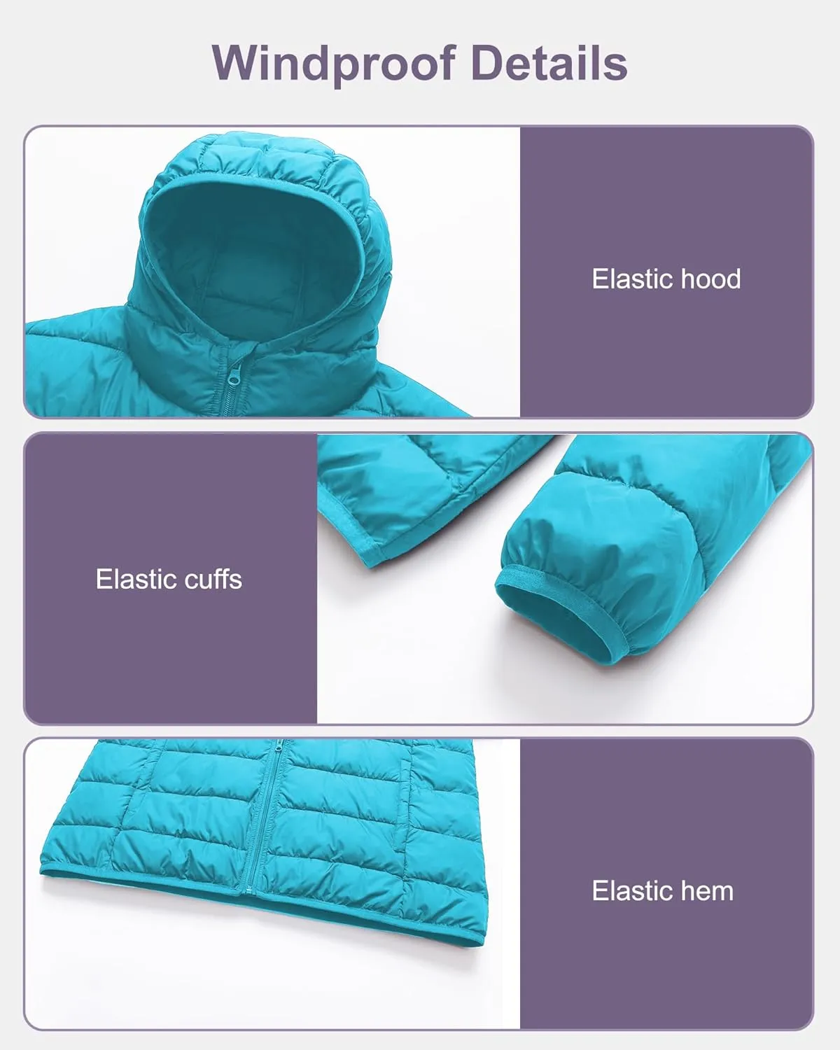 Chrisuno Women's Plus Size Lightweight Puffer Jacket Packable Winter Warm Quilted Bubble Coat Waterproof Windproof Hooded