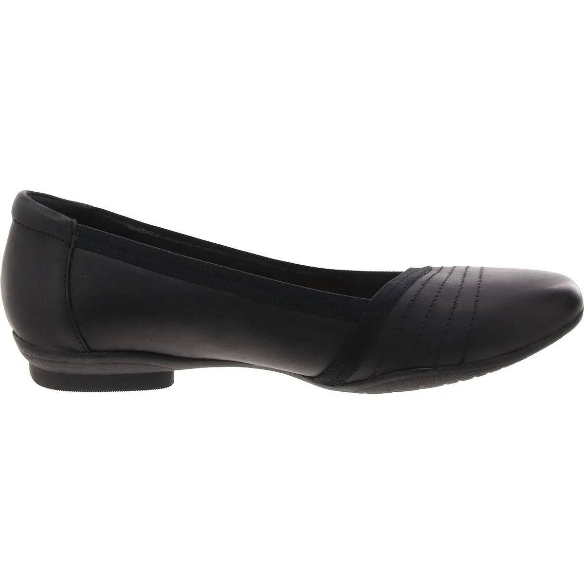 Clarks Womens Leather Solid Ballet Flats