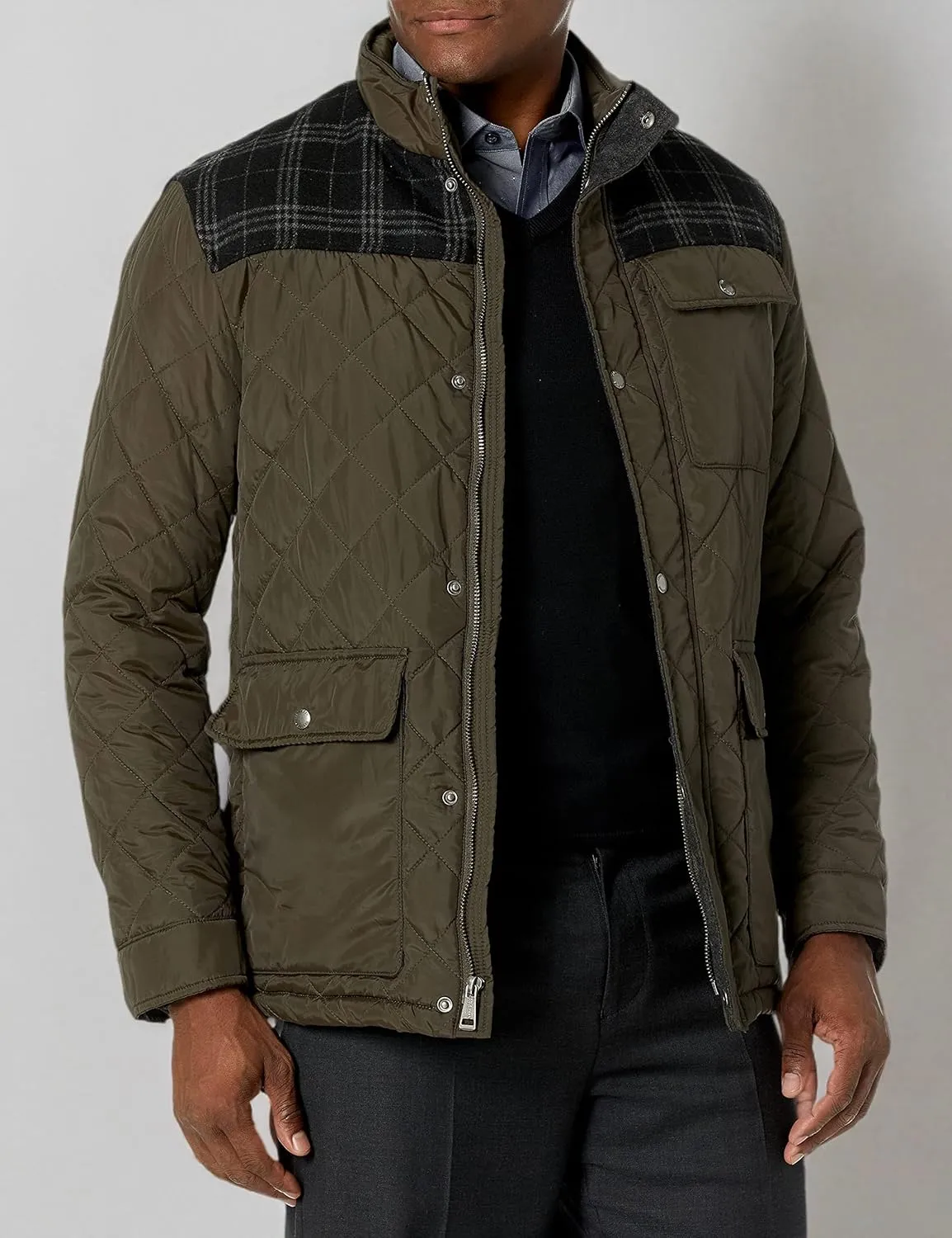 Cole Haan Men's 29 1/2" Mix Media Diamond Quilted