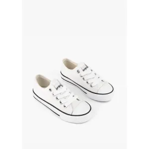 Conguitos Unisex Basic White Canvas Sneakers