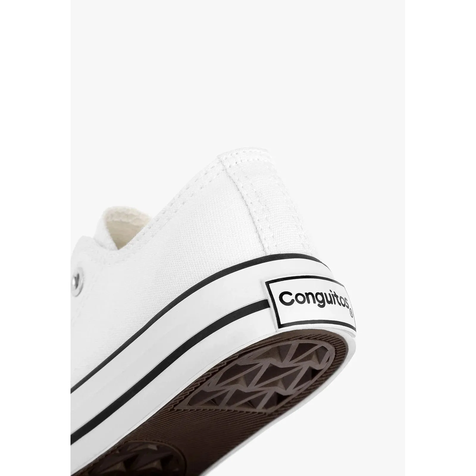 Conguitos Unisex Basic White Canvas Sneakers
