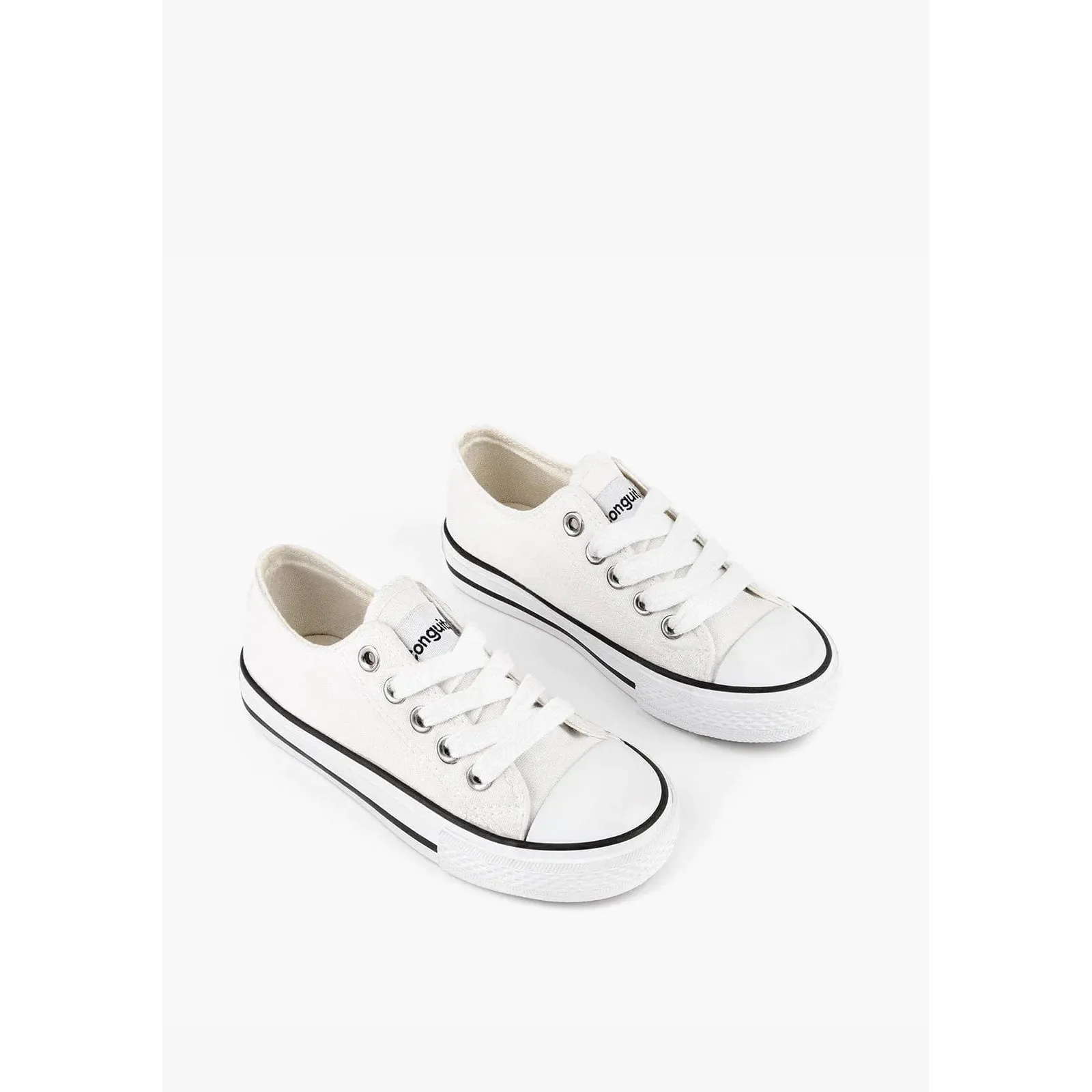 Conguitos Unisex Basic White Canvas Sneakers