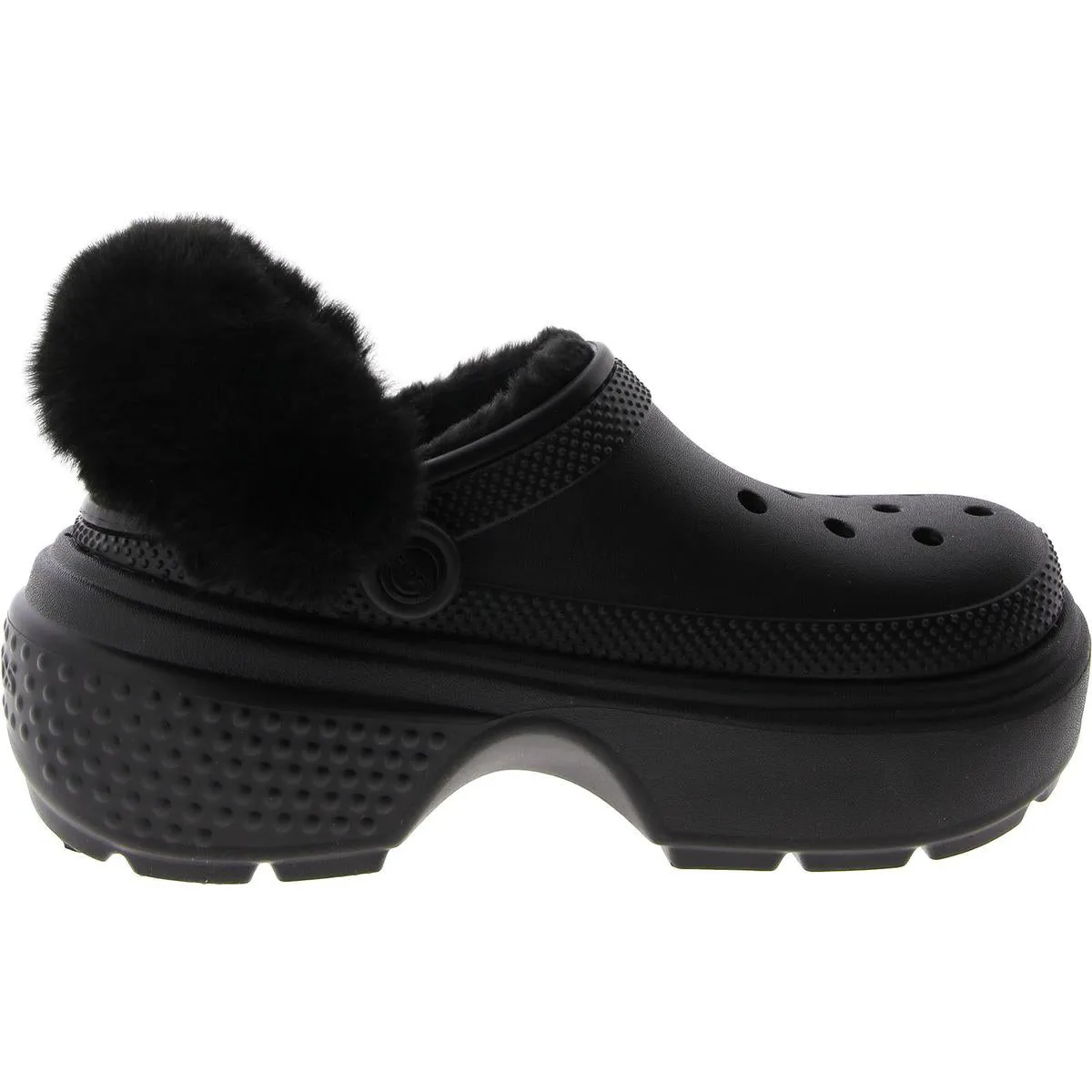 Crocs Womens Faux Fur Platform Clogs