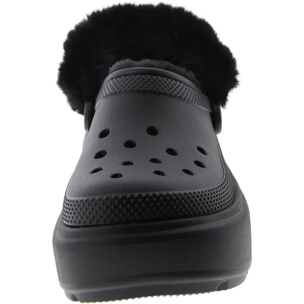 Crocs Womens Faux Fur Platform Clogs