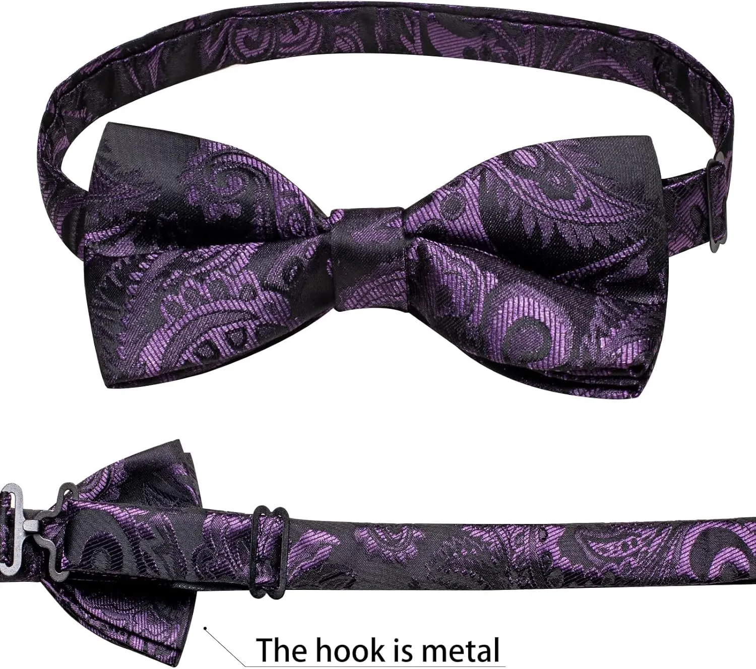 DiBanGu Silk Paisley Vest for Men Wedding Waistcoat and Necktie Bowtie Lapel Pin Set 7PCS Dress Vests for Suit or Tuxedo
