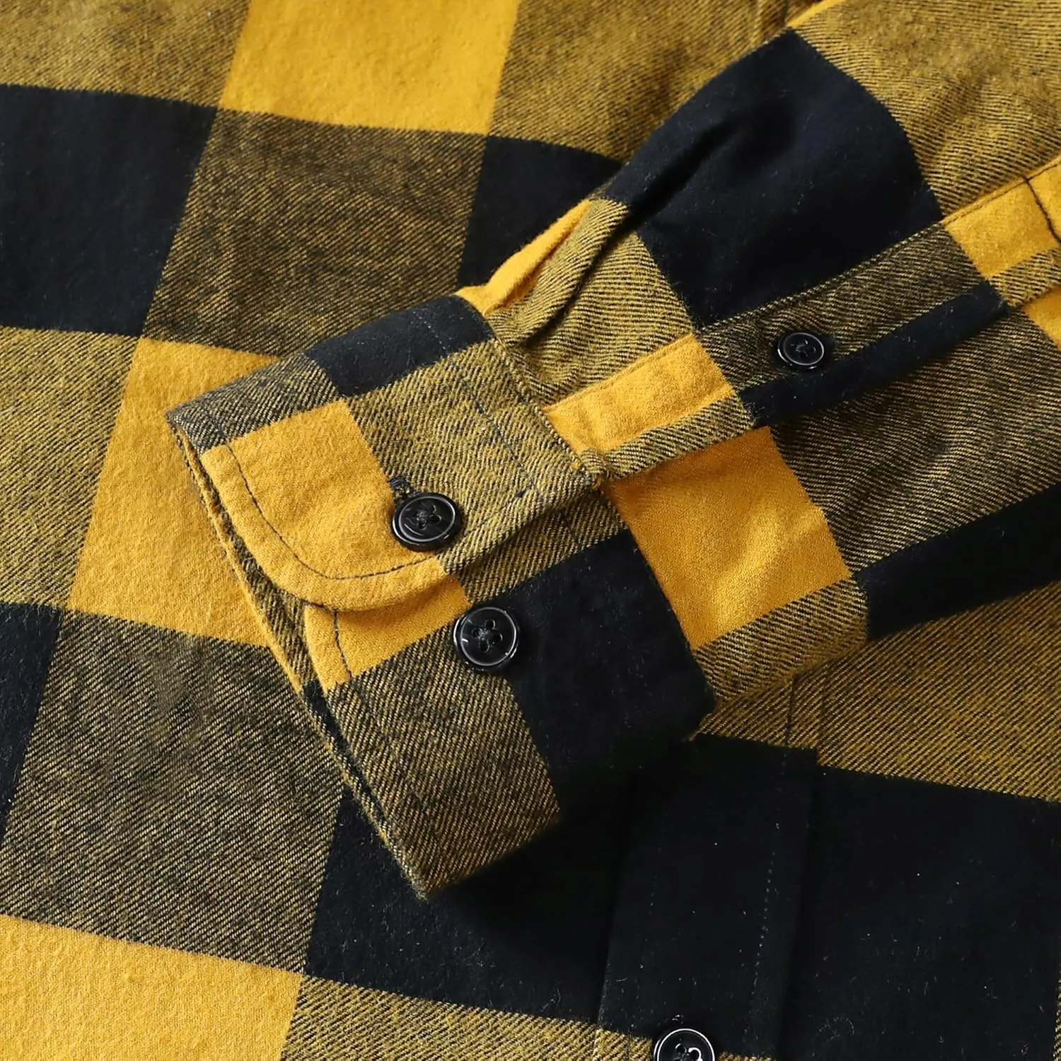 Dubinik Flannel Shirt for Men Plaid Mens Button Down Long Sleeve Shirts Soft Pure Cotton Casual Shirts Regular Fit