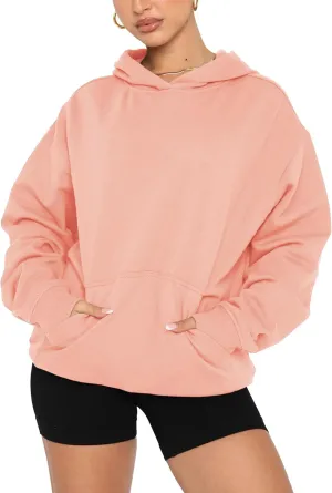 Fanway&EC Women's Casual Long Sleeve Hoodie Loose Fitted Sweatshirts Oversized Pullover Pocket Fall Tops
