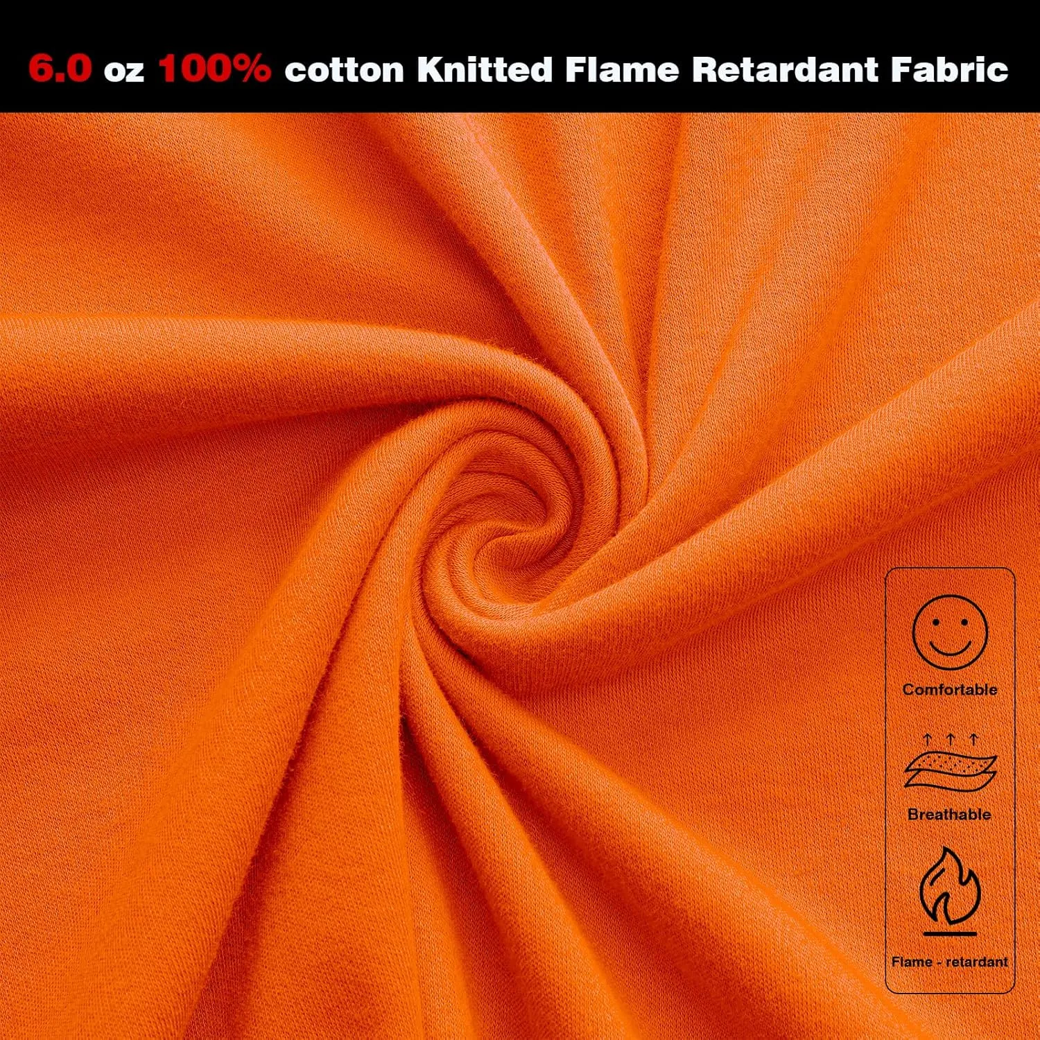 FR Shirt 6 oz 100% Cotton Hi Vis Flame Resistant Shirts for Men,Welding Shirt CAT2 Long-Sleeved Shirts