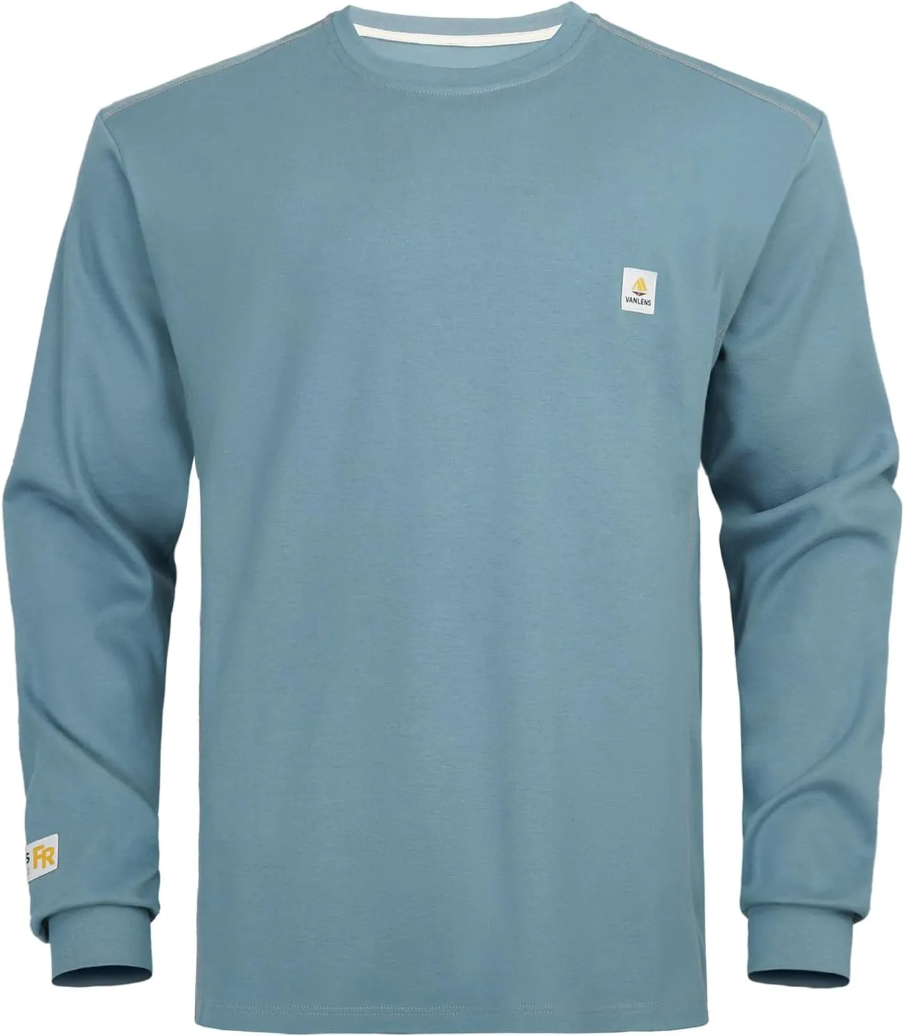 FR Shirts for Men CAT2/HRC2 6.5oz Lightweight Fire Resistant Shirts for Men Long Sleeve Crewneck T-Shirt