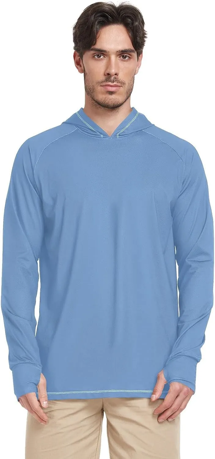 GAIGEO SPF Shirts for Men Long Sleeve, Quick Dry Shirts for Men for Hiking, Fishing, Outdoor Activities Malachite