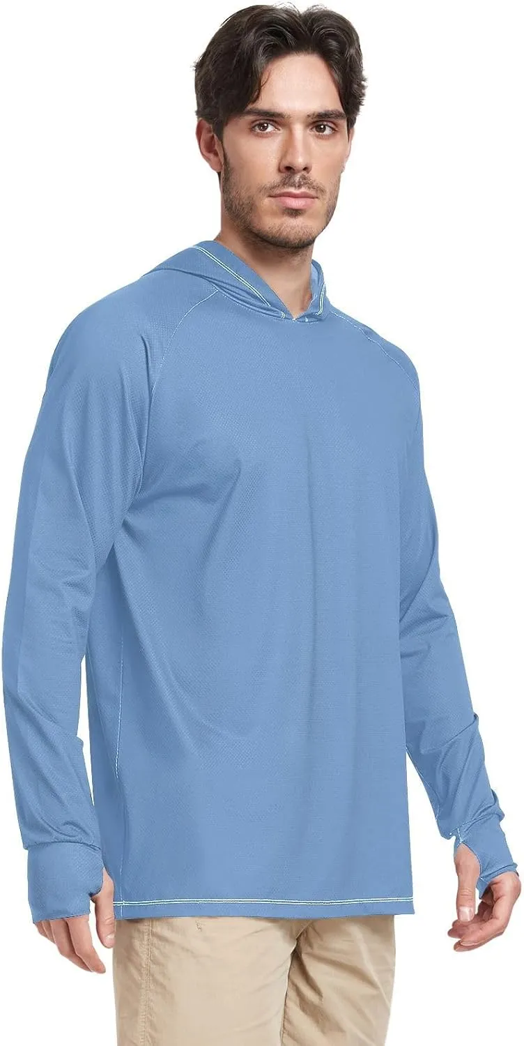 GAIGEO SPF Shirts for Men Long Sleeve, Quick Dry Shirts for Men for Hiking, Fishing, Outdoor Activities Malachite