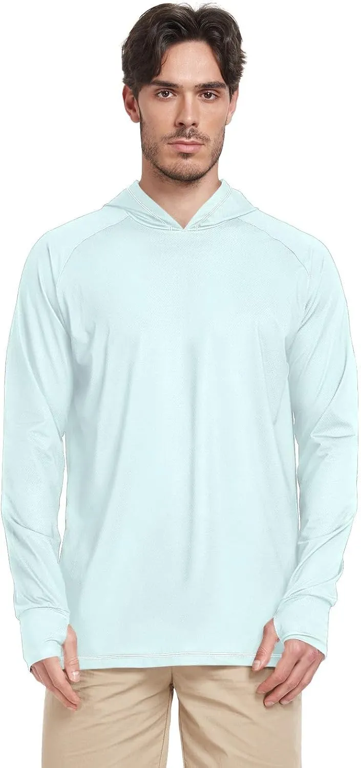 GAIGEO SPF Shirts for Men Long Sleeve, Quick Dry Shirts for Men for Hiking, Fishing, Outdoor Activities Malachite