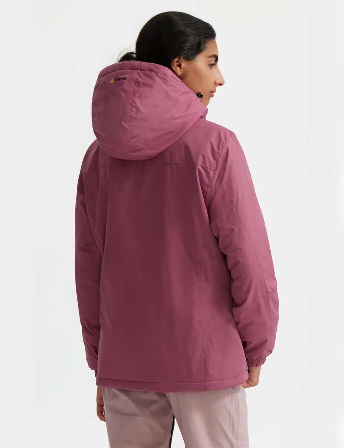 GEMYSE Women's Ski Snow Jacket Warm Winter Waterproof Coat Snowboard Rain Jacket Hooded Windproof Windbreaker