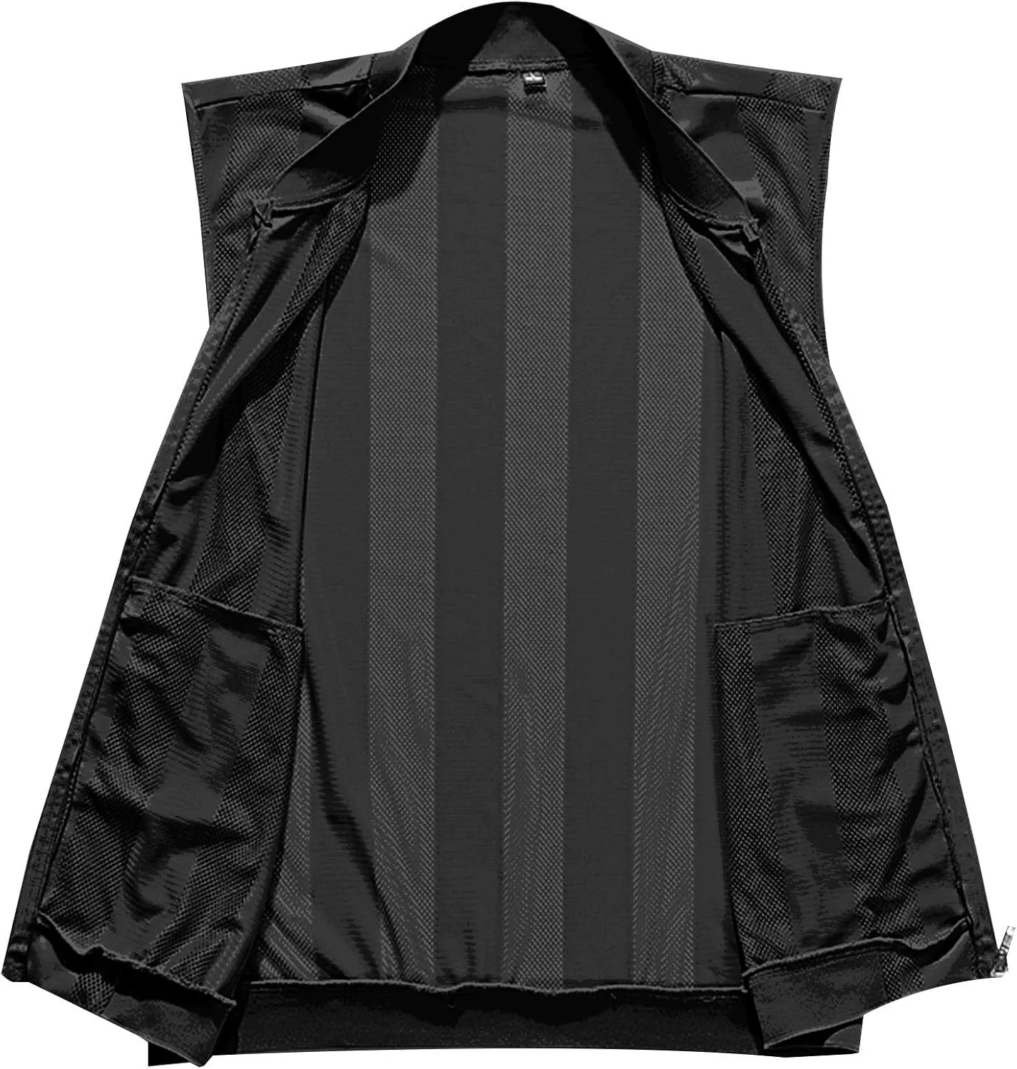 Generic Men's Summer Thin Casual Sports Standing Collar Vest Breathable Skin Mesh Fishing Vest with Pocket